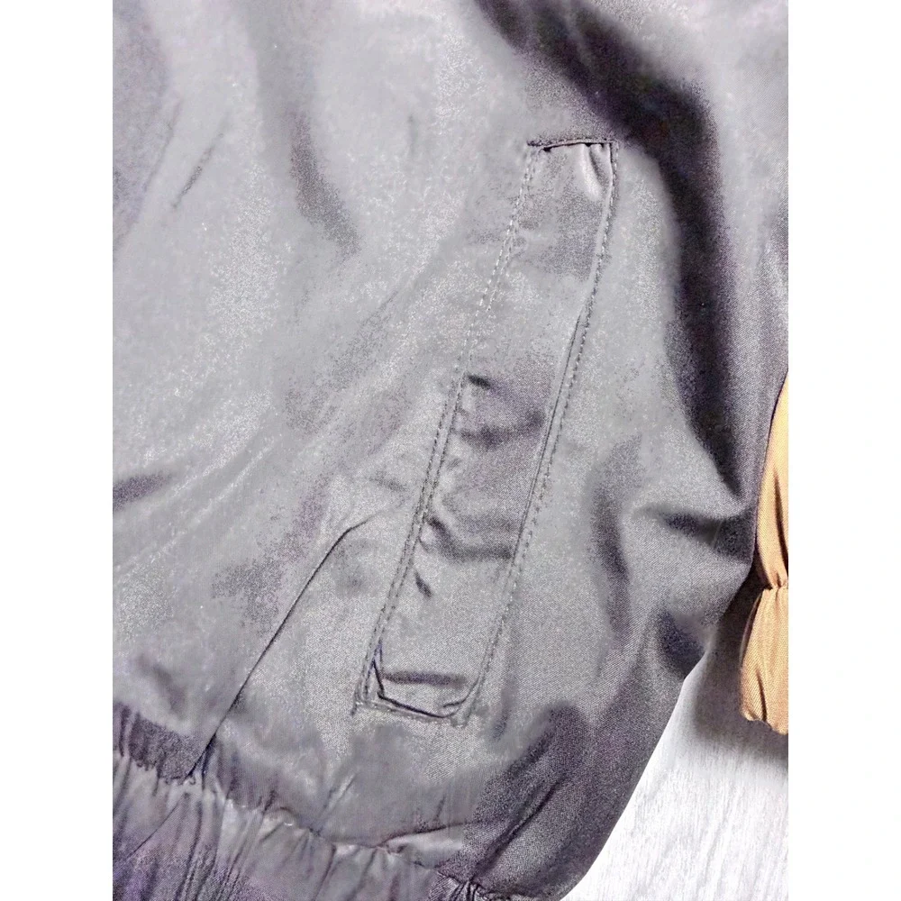 Distortion Kids Hooded Fleece Lined Windbreaker Jacket Tan Black Size S 4 NWT
